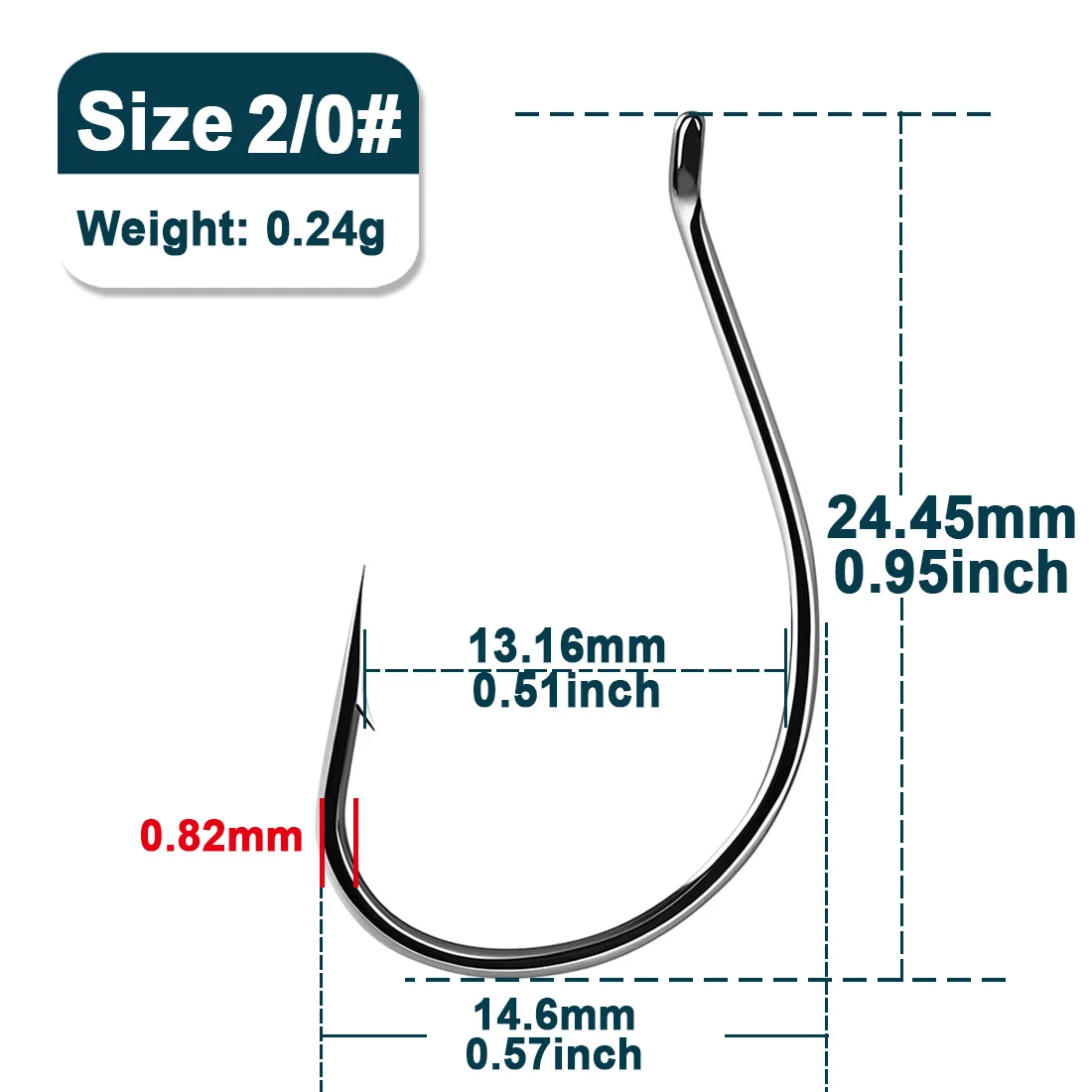 9 km Drop Shot-Haken, Bass-Angelhaken, 50–200 Stück, schwarzes Nickel, verrückte Haken für Drop Shot Rig, verrückte Rig-Salzwasser-Süßwasser