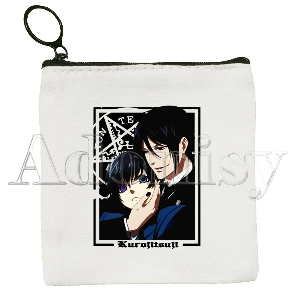 Black Butler Sebastian Ciel Phantomhive Korean Style Cartoon Printed Canvas Bag Design Canvas Simple and Fashionable Storage Bag