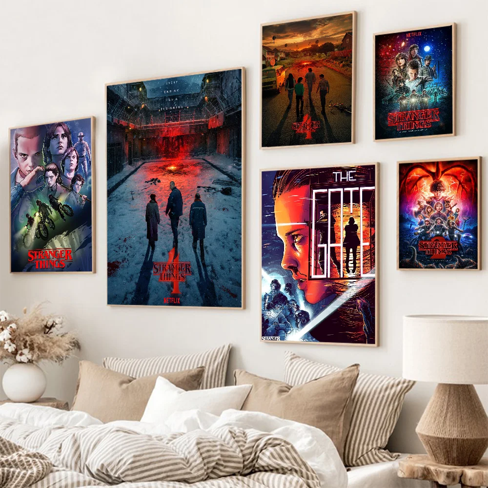 S-Stranger T-Things Movie Classic Movie Posters Vintage Room Bar Cafe Decor Nordic Home Decor