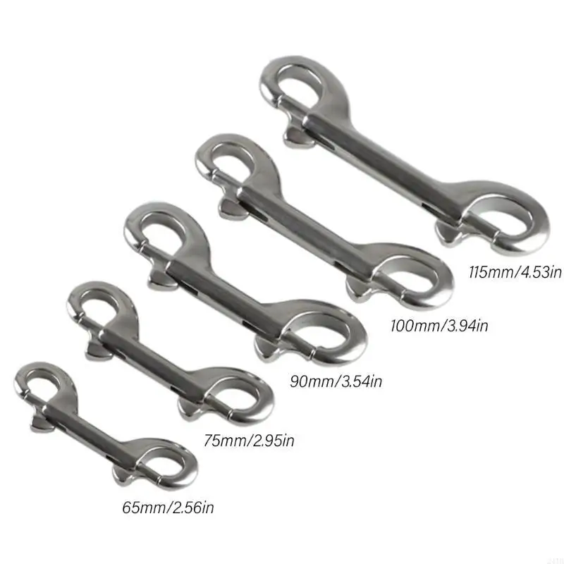الفولاذ المقاوم للصدأ بسرعة ربط carabiner مسامير مزدوجة نهاية clip