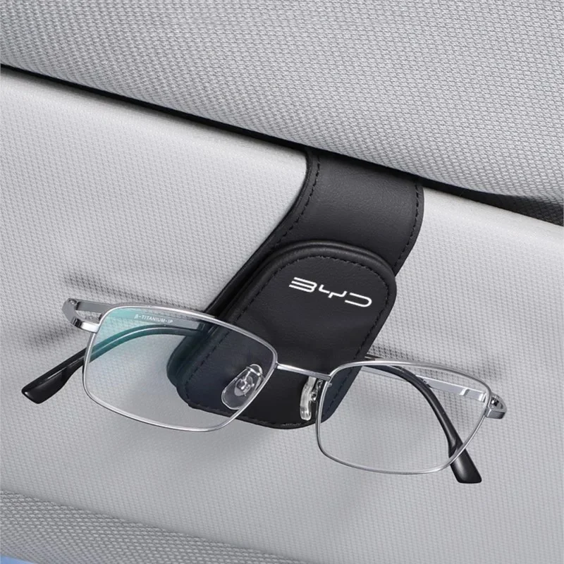 Car Sun‑Visor Sunglasses Eyeglasses Holder Card Storage Clip For BYD Atto 3 Yuan Song Seal Dolphin Han Tang Vehicle Interior Dec