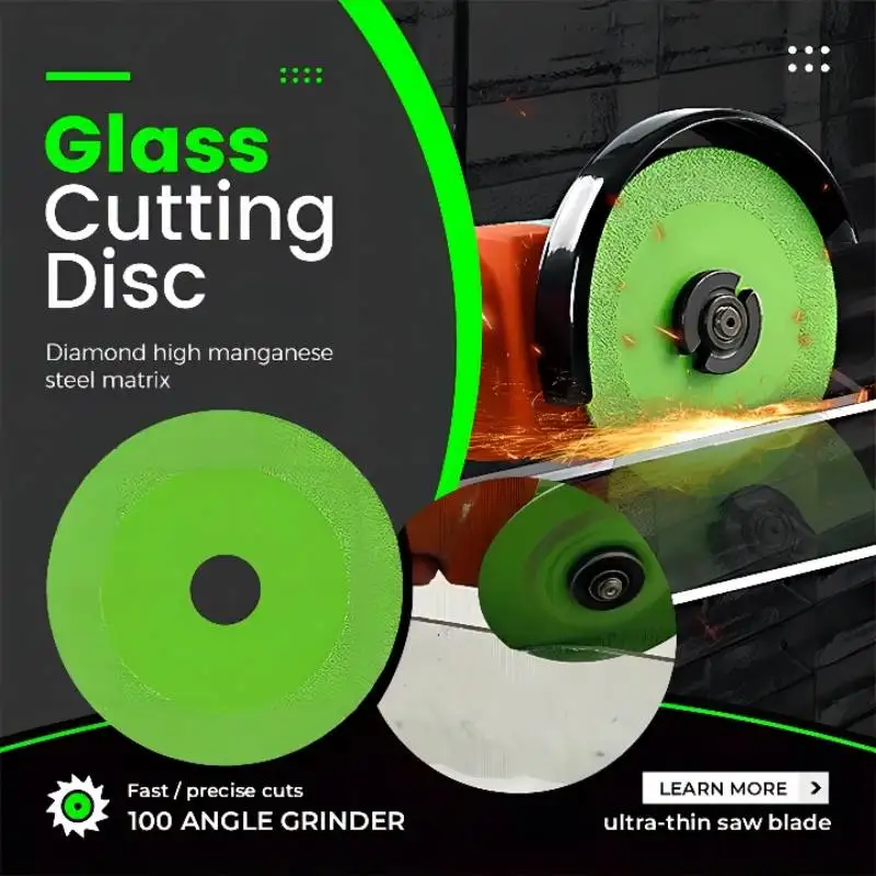 100mm Glass Cutting Marble Saw Blade Cutting and grinding Polishing into one piece No debri Disc Diamond Ceramic ​Crystal jade