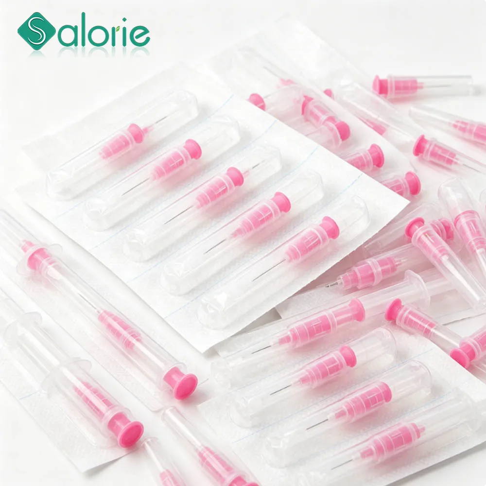 100PCS Sterile Mesotherapy Hypodermic Filler Needle , Ultrafine Beauty Injection Needle 25G 27G 29G 30G 31G 32G 33G 34G 4/6/13mm