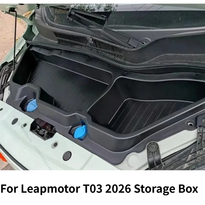 Per Leapmotor T03 2024 2025 2026: Scatola portaoggetti anteriore per auto, protezione cofano motore, accessori di styling