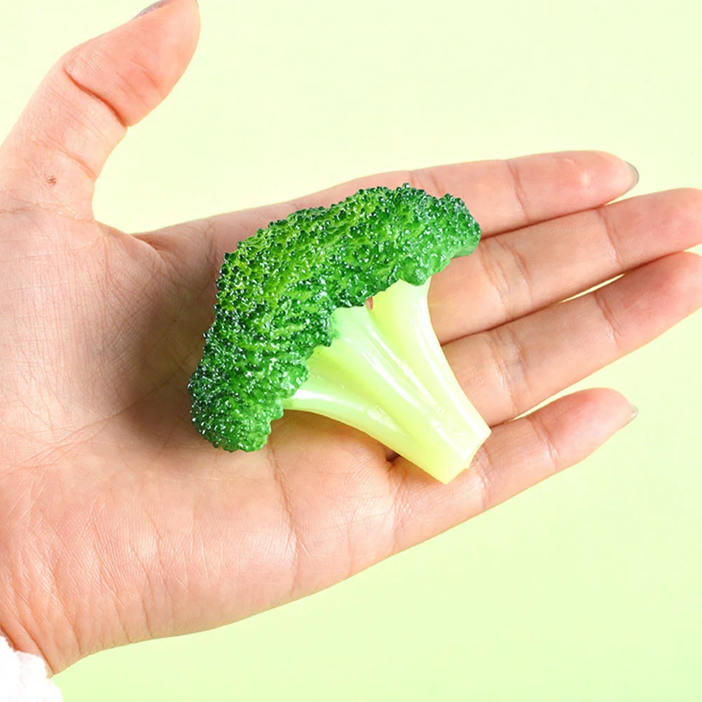 3 Pcs Broccoli Model Artificial Vegetable Models Lifelike Fruit Decorations Green Props Child