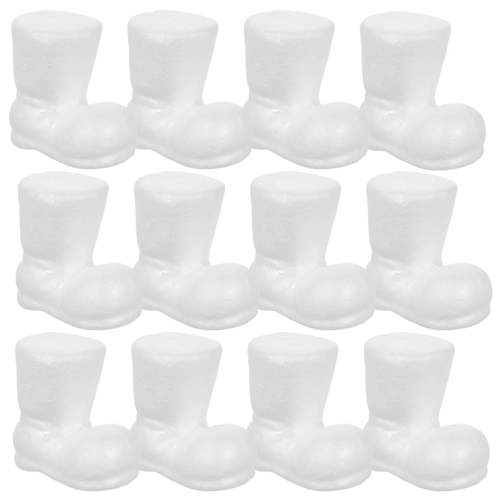 12 Pcs Ornaments Boots Christmas Craft Supplies Number White Foam Ball for Painting