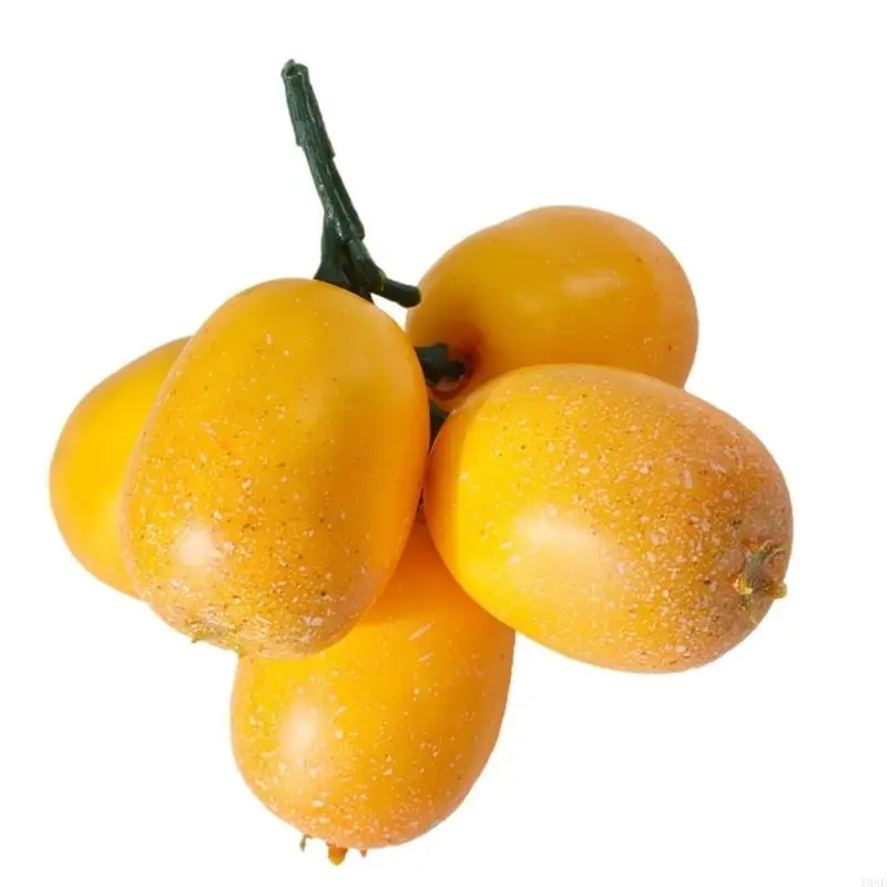 Artificial Loquat Fruit Realistic Simulation Fruits Model for Home Kitchen Dining Table Decoration Simulation Loquats