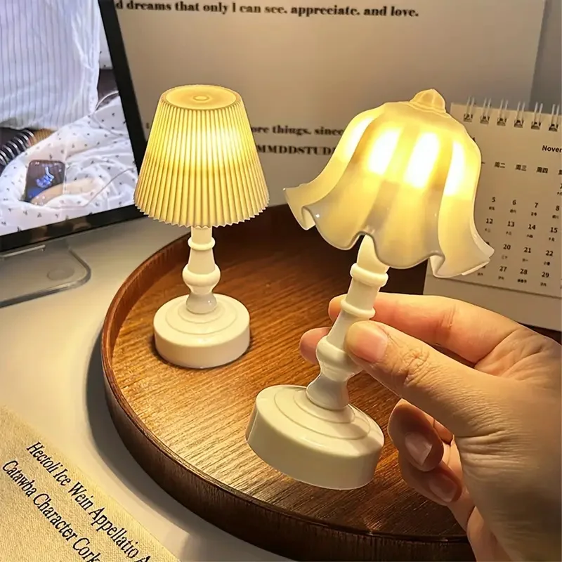 Mini Linglan Flower Night Light Atmosphere Decorative Light Small Desk Lamp Creative Bedhead Ornament Cute Small Desk Lamp New