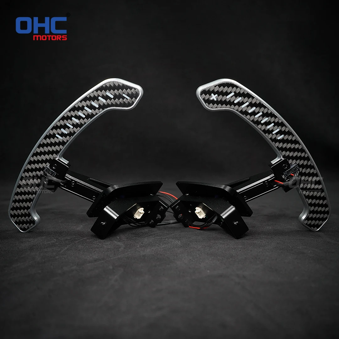 

For Porsche 992 GT3 Various Colors LED Magnetic Steering Wheel Paddle Shifters Mobile Phone Connection APP Control