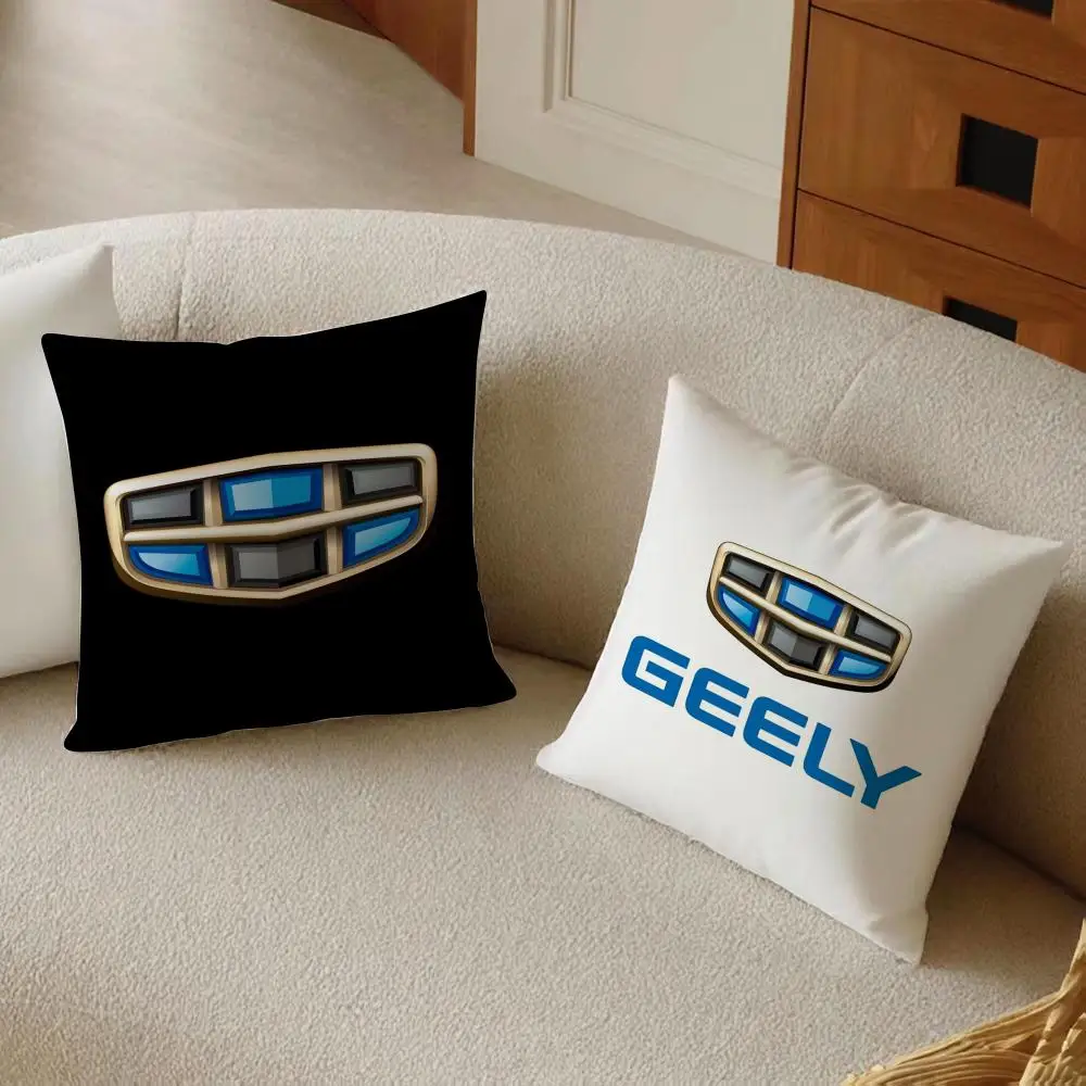 Luxury G-Geely Brand Cushion Cover Daily Washable Linen Pillowcase Soft  for Sofa Bed Home Room Decor