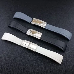 High quality 20mm watch strap rubber waterproof watch strap accessories watch accessories watch strap stainless steel buckle