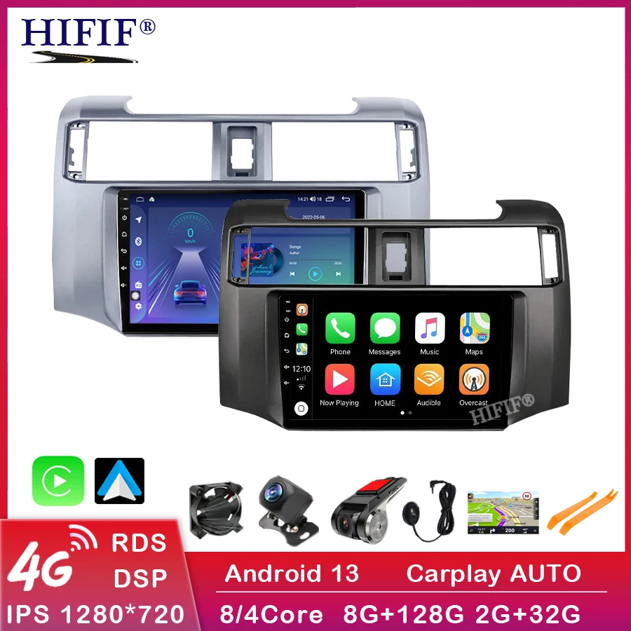 

9" Android 13 Car Radio For Toyota 4Runner 4 Runner 2009-2019 Multimedia Player GPS WIFI BT Stereo IPS No 2 Din DVD