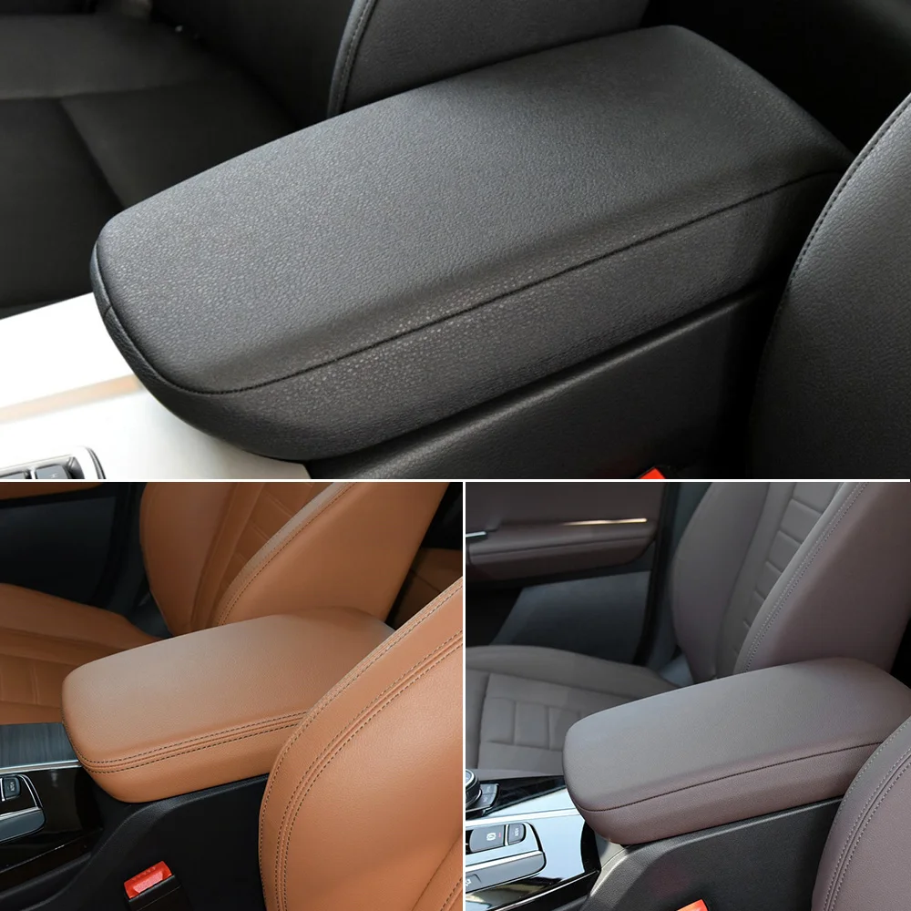 LHD RHD Front Center Console Leather Armrest Lid Box Cover Panel Replacement For BMW X3 X4 G01 G02 G08 F97 F98 2018-2021