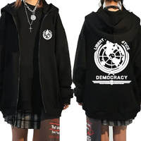 Hot Sale Helldivers harajuku Double Sided printed Zipper Hoodies Men women vintage Y2k Jacket Sweatshirt Unisex Fleece pullovers