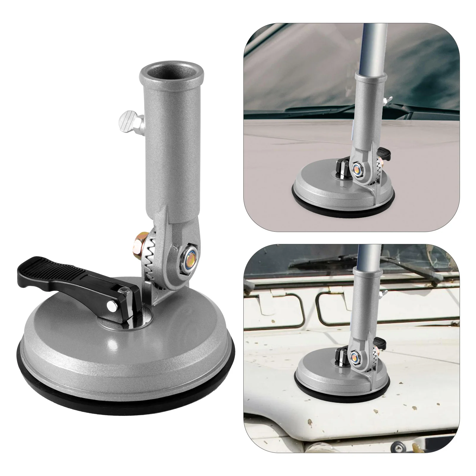 Car Suction Flag Pole Holder Car Mount Flagpole Base Small Flag Pole Base Car Flagpole Support Suction Cup