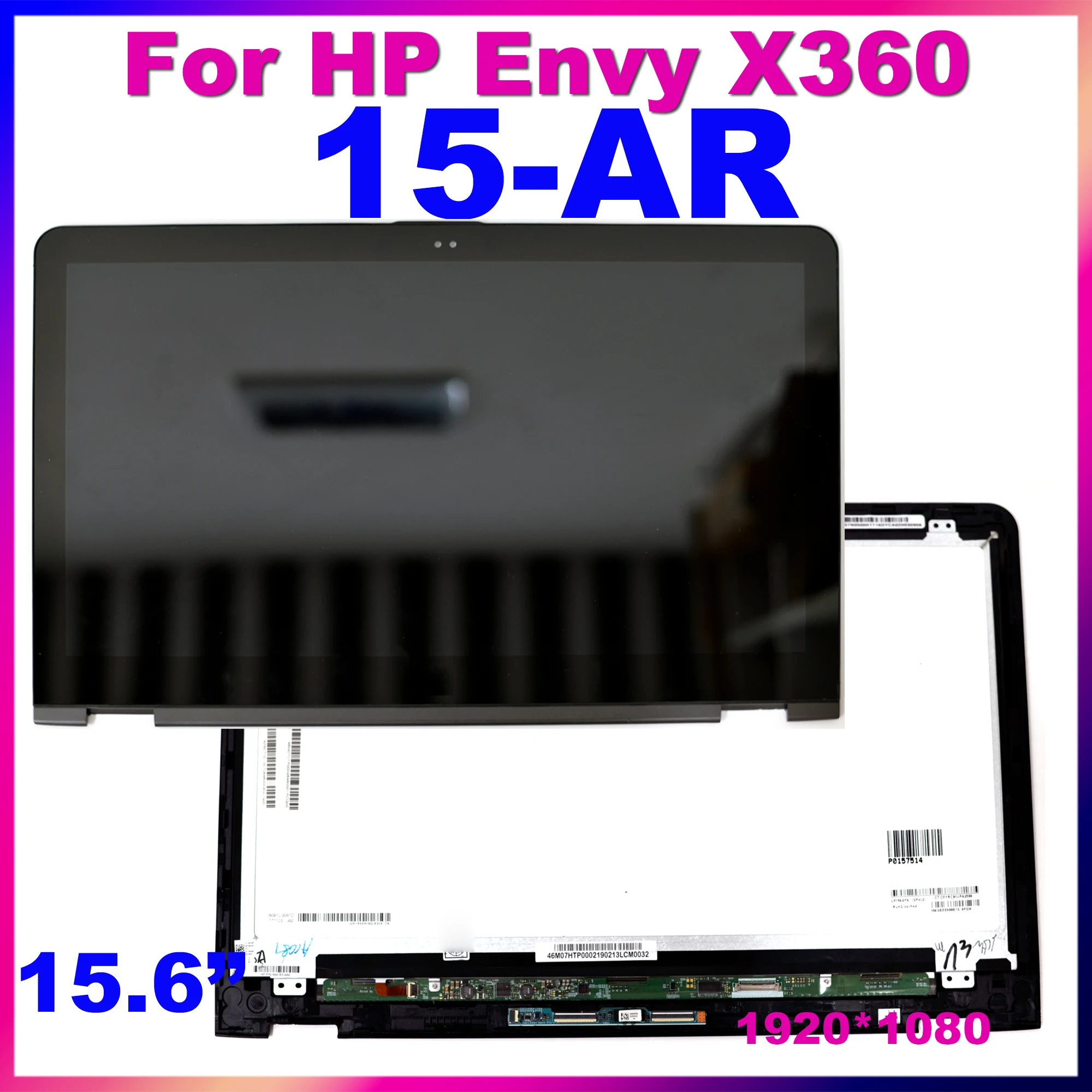 

15.6“ Laptop For HP ENVY x360 15-AR Series 15-ar001ur 15-ar002na FHD LCD Touch Screen Digitizer Assembly With Frame Panel