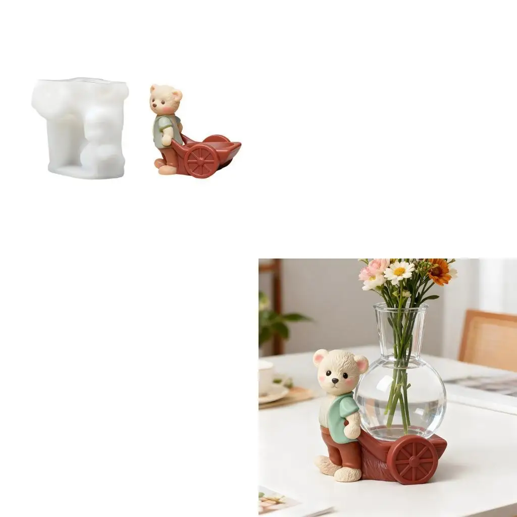 

Flexible Bear Mold for Easy DIY Projects and Home Decoration Jar Mould