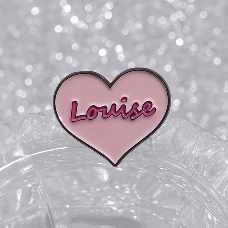 Pink Heart Lovely Enamel Pins Louise Thelma Women Powers Movie  Lapel Badges Backpack Accessories Jewelry Gifts for Friends