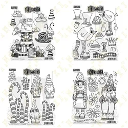 Metal Cutting Dies Clear Stamps Scrapbook Diary Decoration Embossing Stencil Template Diy Greeting New Sweet Gnome Robin Couture