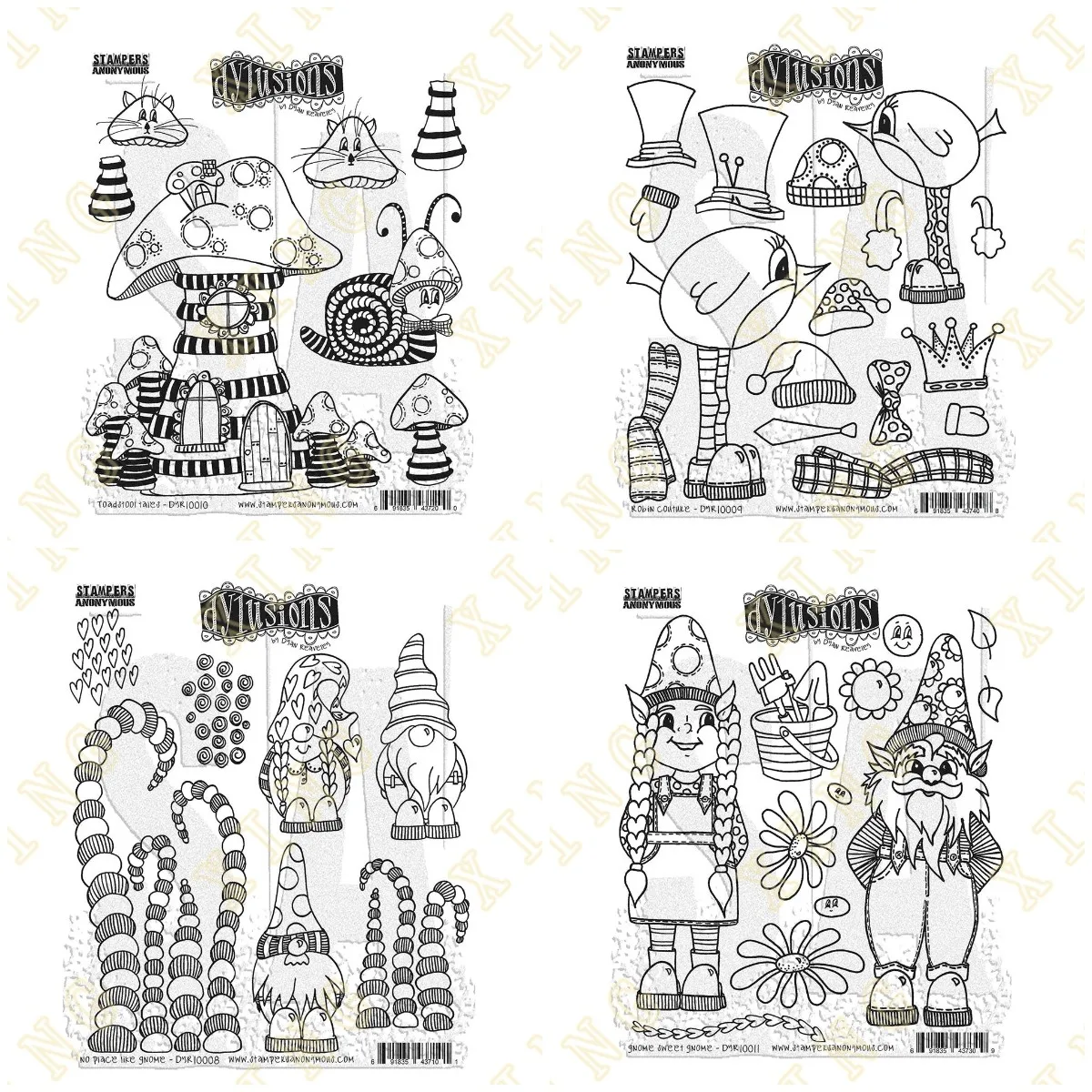Metal Cutting Dies Clear Stamps Scrapbook Diary Decoration Embossing Stencil Template Diy Greeting New Sweet Gnome Robin Couture
