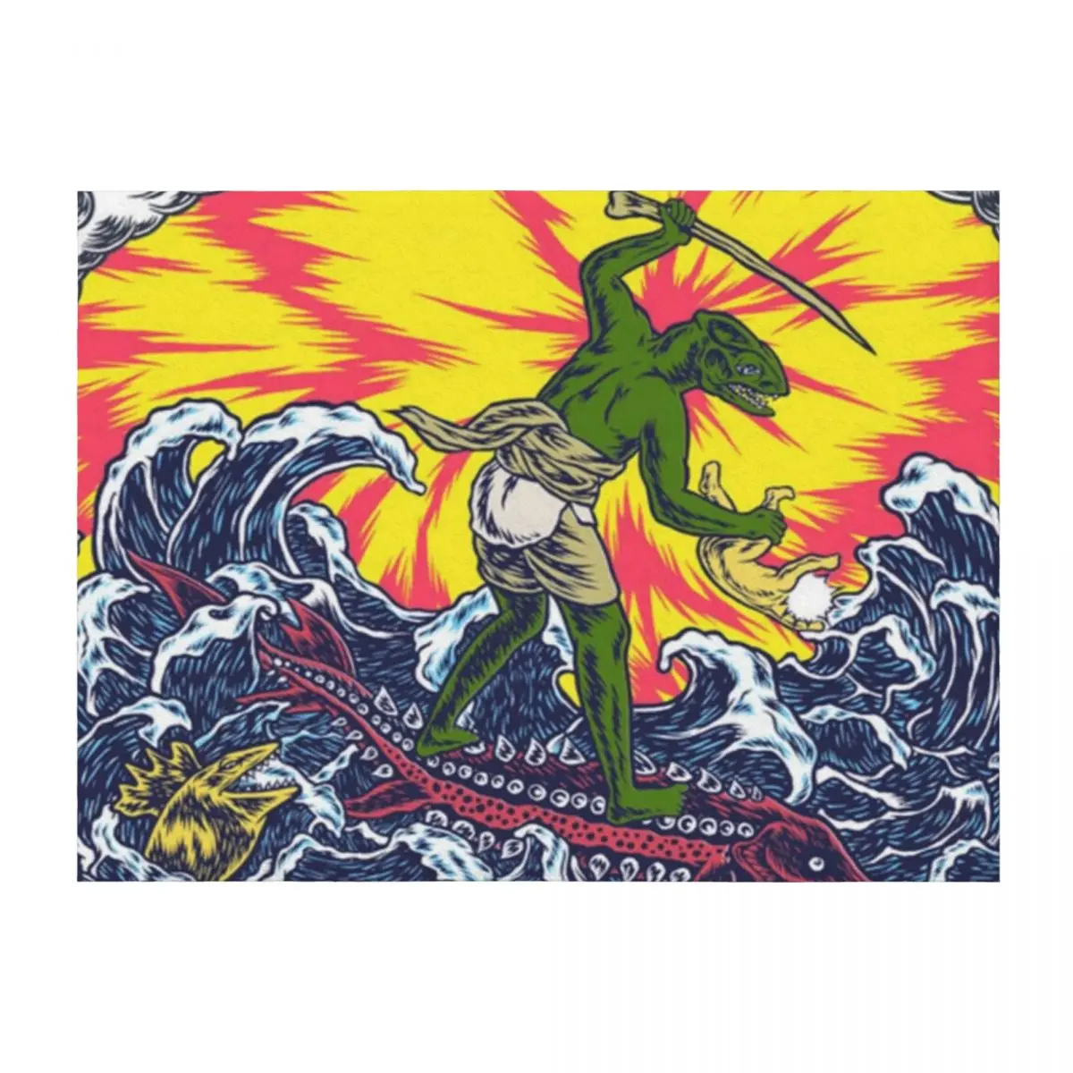 

King Gizzard Vintage Sea Throw Blanket Designers funny gift heavy to sleep decorative Blankets