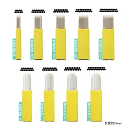 50pcs 9/15/17/19/21 Pin Microblading Permanent Tattoo Needles Blade Double Rows Microblading Needle Fog Eyebrow & Lip Needle