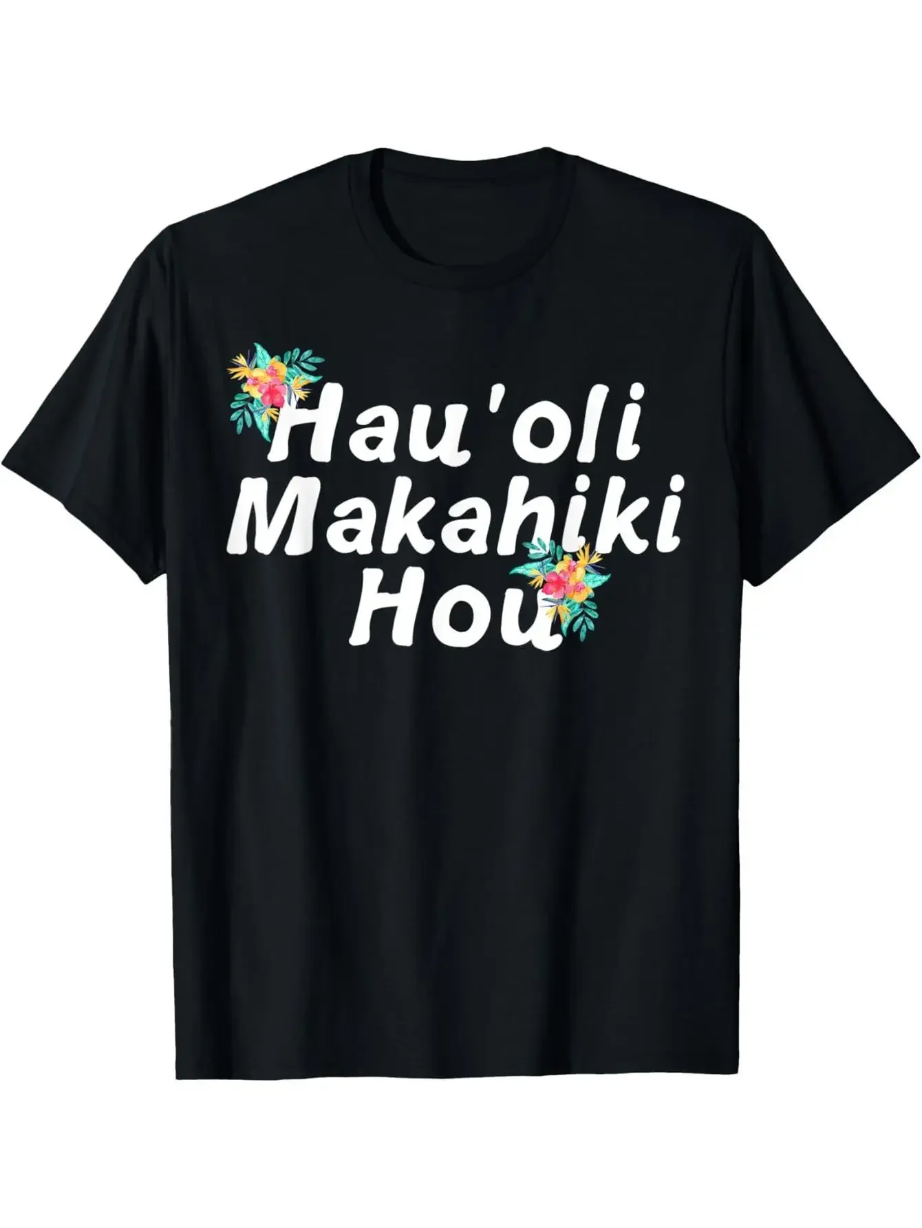 

Summer men's 100% pure cotton Hawaiian-style monster print casual holiday short-sleeved T-shirt