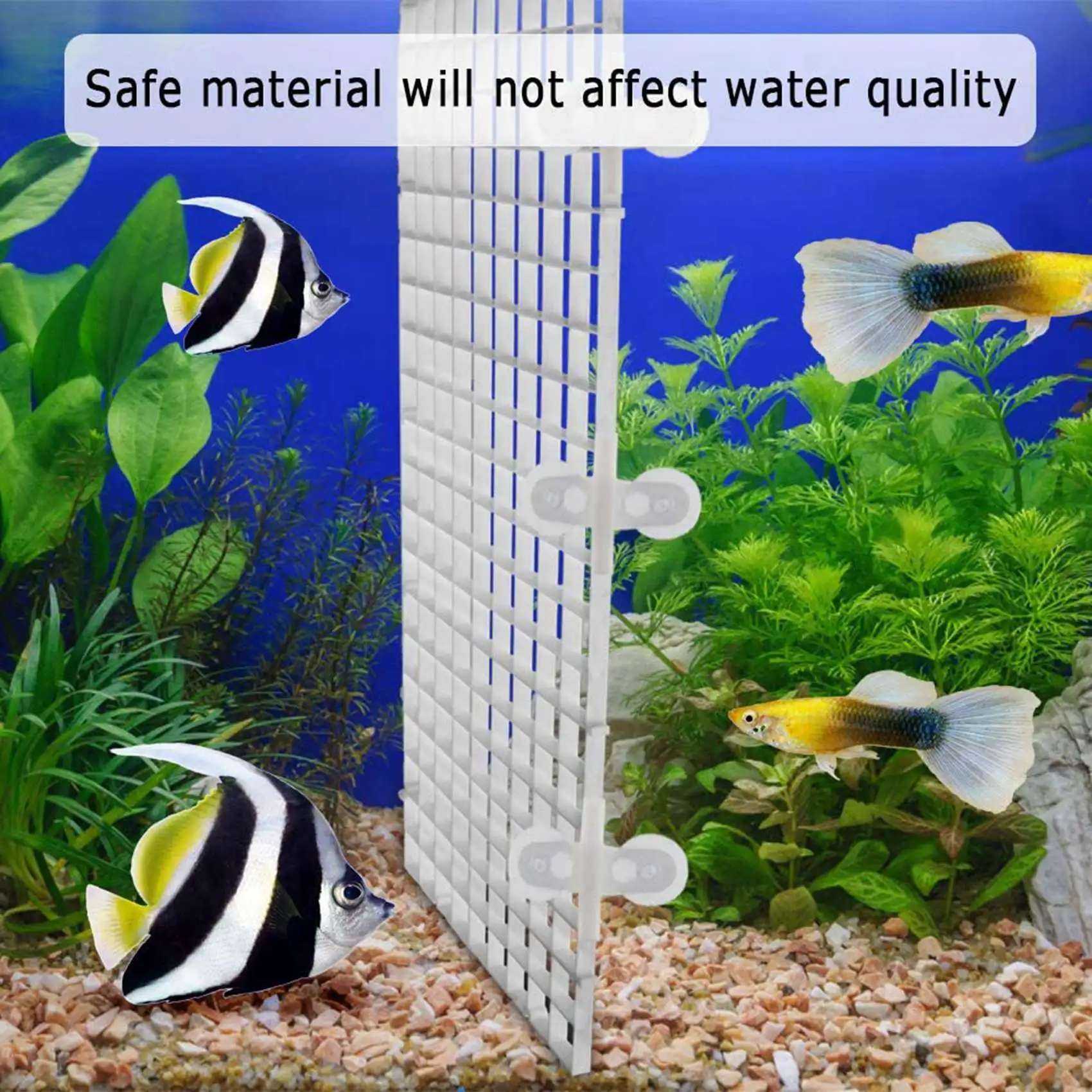 30PCS Aquarium Divider Fish Tank Divider Filter Grids Separation Grid Tray Isolation Board Grid With 60 PCS Sucker Clips-AT36