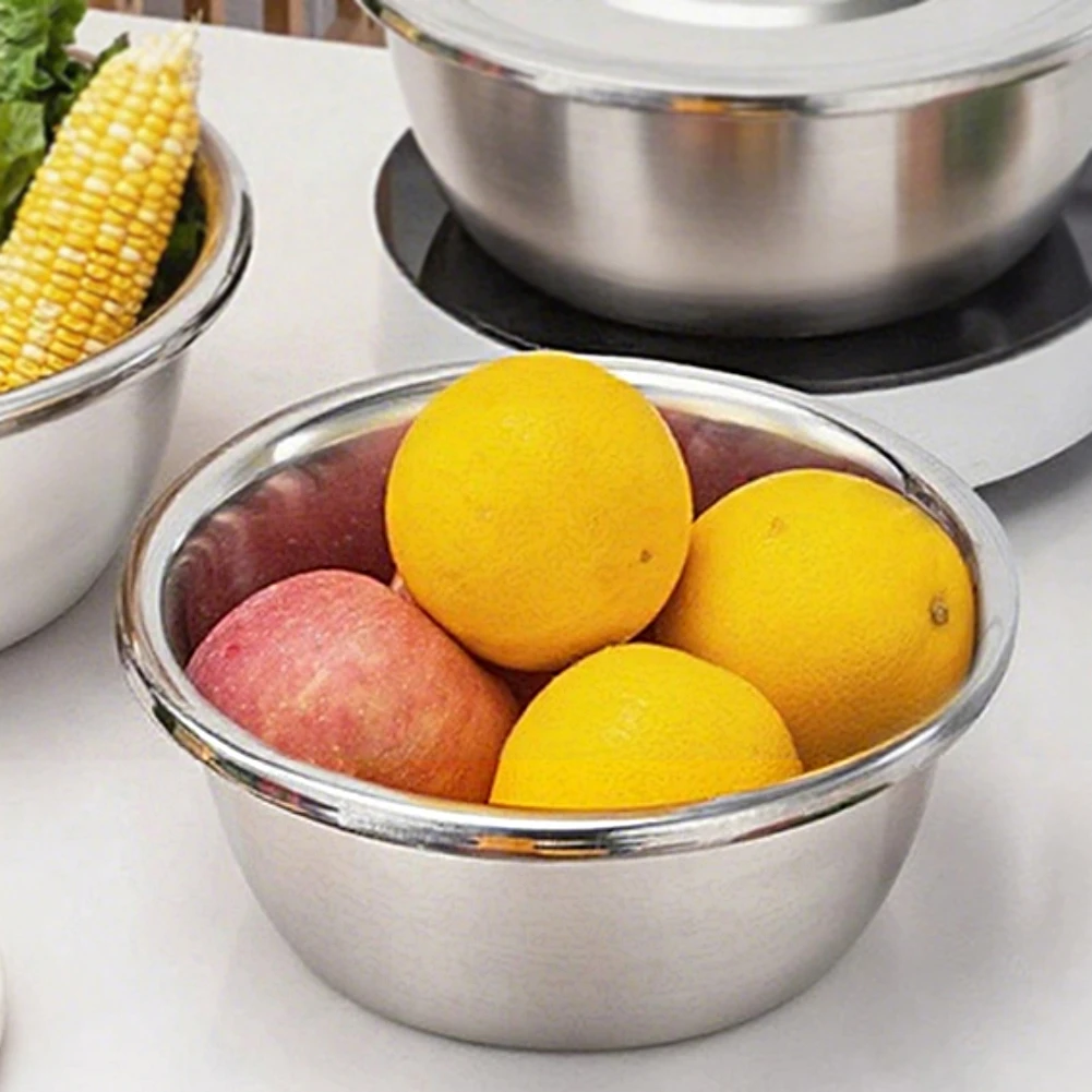 أحواض الفولاذ المقاوم للصدأ 20-38 سنتيمتر أحجام متعددة الأغراض حوض الحساء المطبخ خلط الضرب حساء غسل سلطة الخضروات وعاء خلط