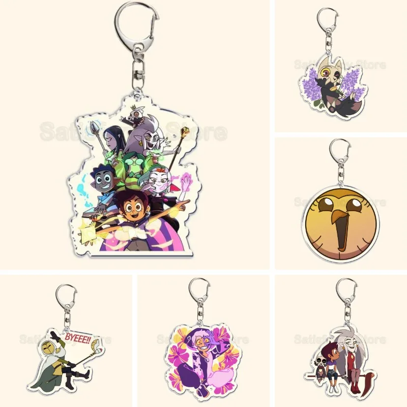 

Cute Anime The Owl House Series 5cm Backpack Acrylic Keychain Cartoon Character Creativity HD Printing Keychain Friends Gift