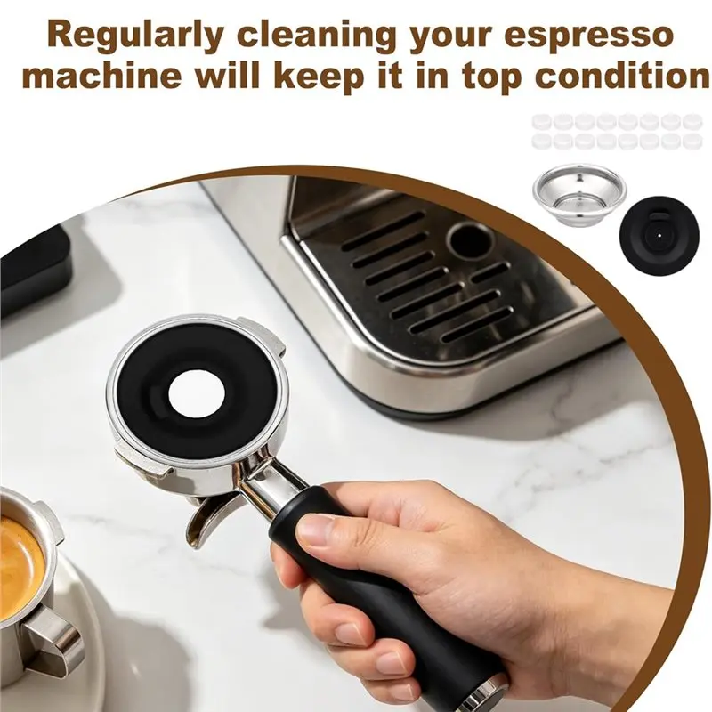 RABIT AS59~ For Breville Sage Espresso Machine Accessories- Backflush Cleaning Disc, Single-Cup Water Filter Basket& 16