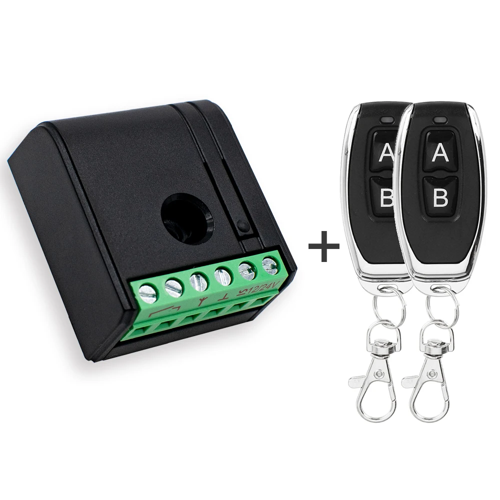 DC12V 24V Receiver 1CH Relay Compatible with 433.92MHz fixed code and rolling code Wireless RF Control Switch Receiver