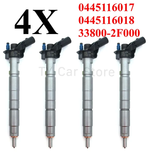 0445116018 33800-2F000 (juego de 4) nueva boquilla de inyector de combustible diésel para Bosch Hyundai Santa Fe Kia Sportage Sorento 2,2 CRDi 2009-