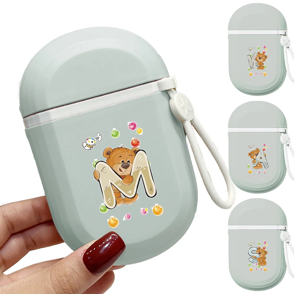 

Cute Portable Soap Box Creative Business Travel Soap Organizer Portable Waterproof Travel Home Bathroom Bear Letter Pattern