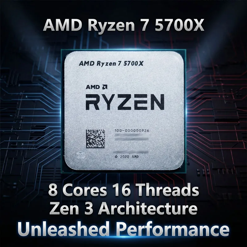 AMD Ryzen 7 5700X , AMD R7 5700X New 8C/16T 65W 7NM L3=32M 100