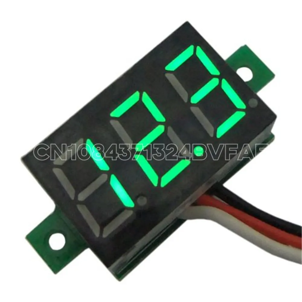 Three wire voltmeter 0.36 inch DC 0V-30V DC voltmeter head, motorcycle voltmeter digital display meter