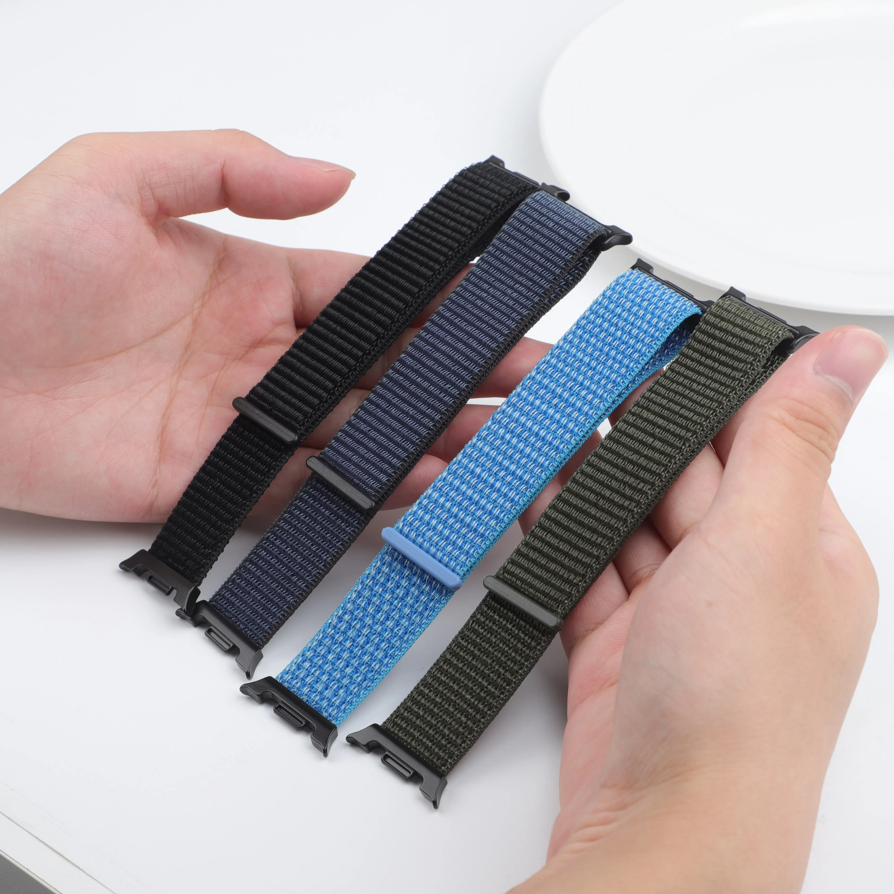 حلقة نايلون لساعة سامسونج جالاكسي 8 حزام 40 مللي متر 44 مللي متر سوار قابل للتنفس كوريا بولسيرا لساعة جالاكسي 8 الفرقة الكلاسيكية 46 مللي متر