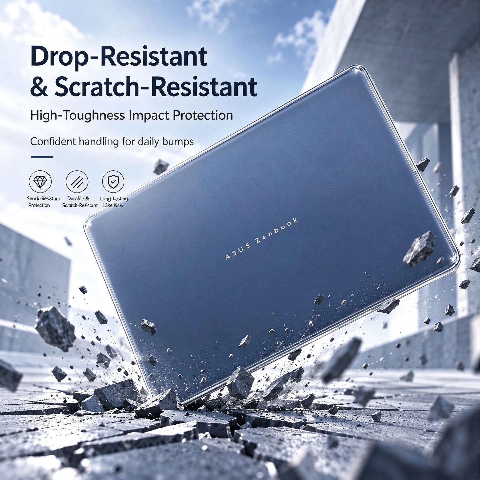 Laptop Case for ASUS Zenbook 14 2026 Matte Clear Hard Shell Protective Cover Anti-Scratch Shockproof Notebook Protector UX3480