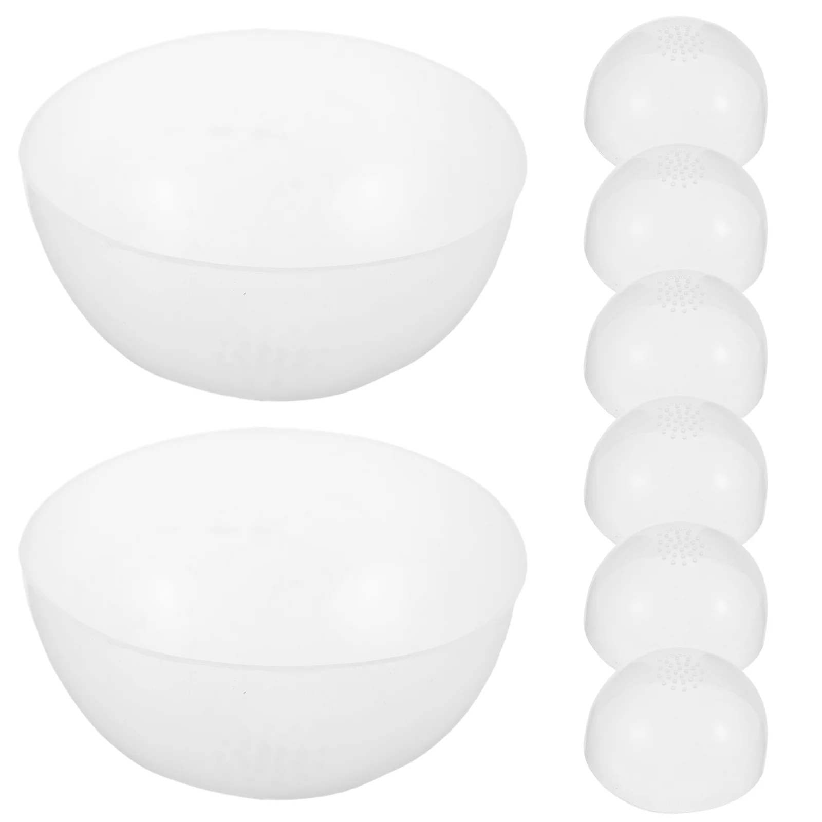 

8 Pcs Silicone Head Cover Attachment Base Non-slip Silica Gel Fitting Cap Hair Protection Holder