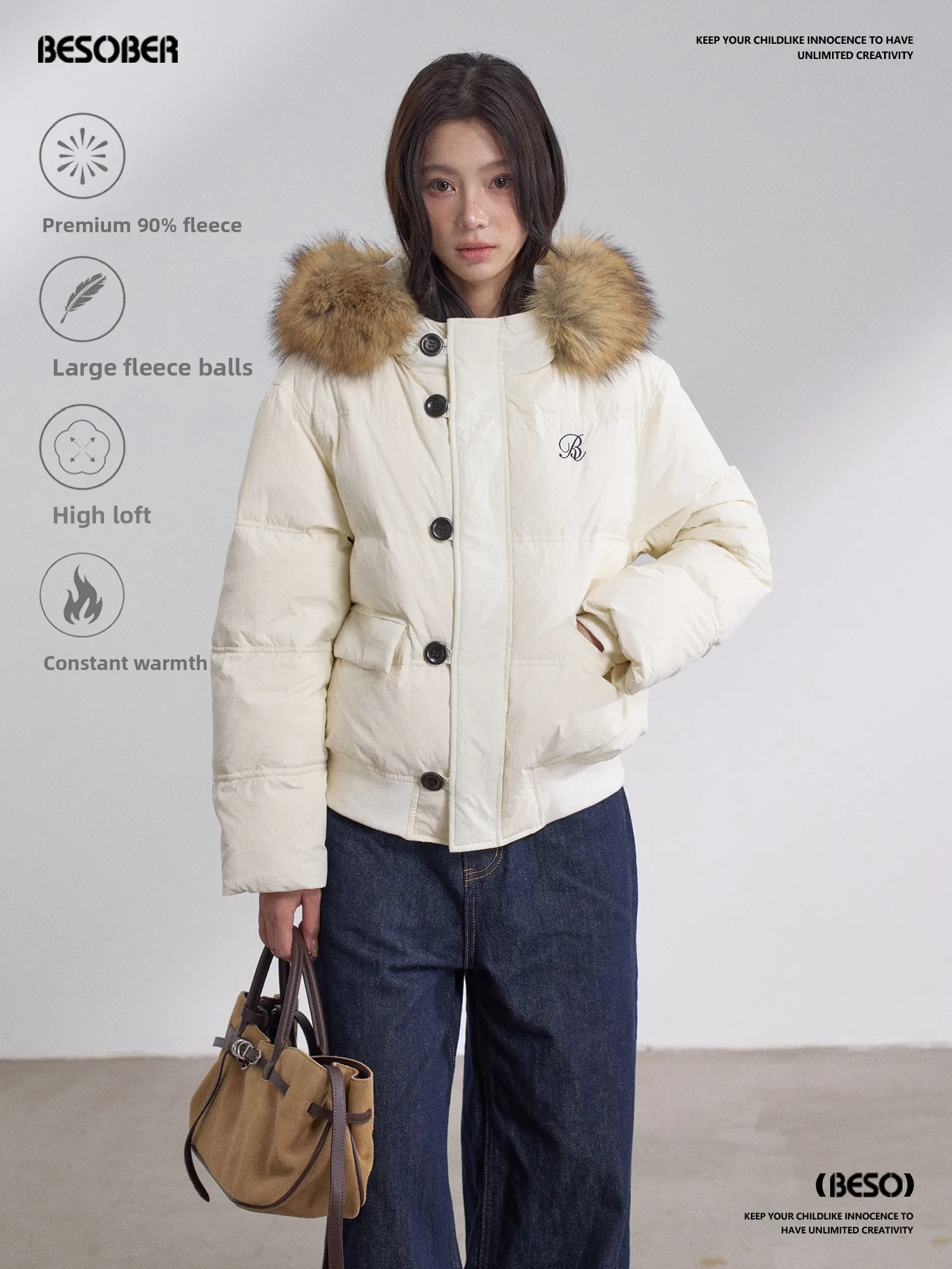 

Женская утепленная куртка-пуховик BESOBER с капюшоном, дизайн Vestige, цвет хаки, зимняя верхняя одежда, теплое пальто с длинными рукавами