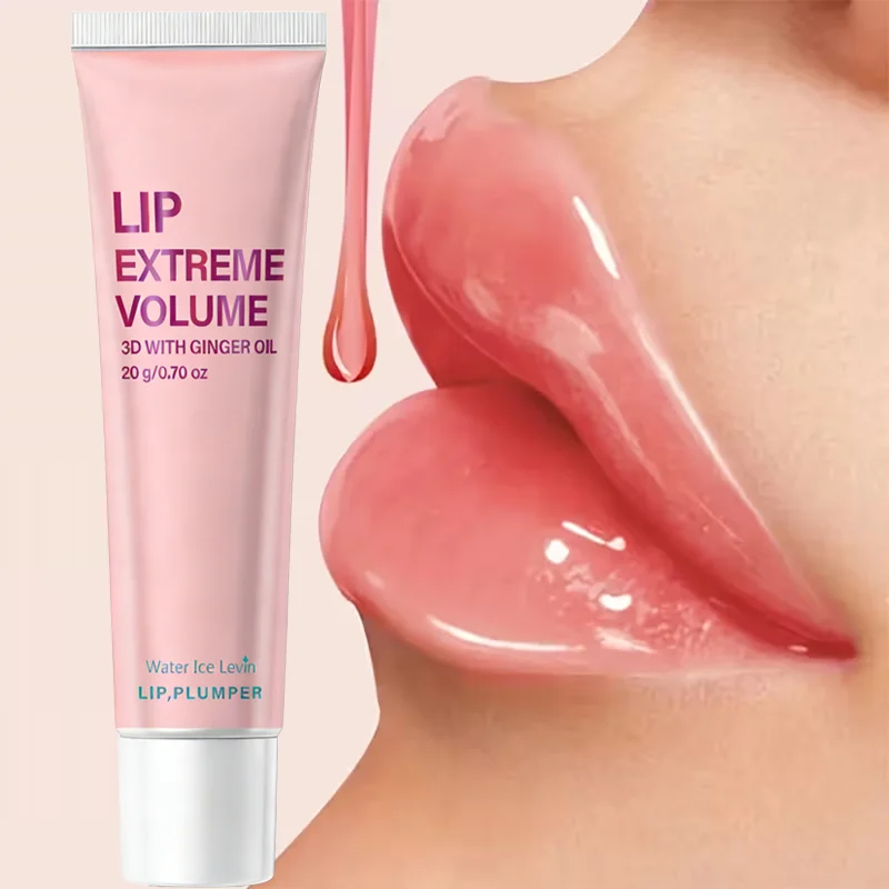 Lip Plumper Cream with Peptides & Aloe - Moisturizing Non-Sticky Lip Balm for Smooth & Firm Lips