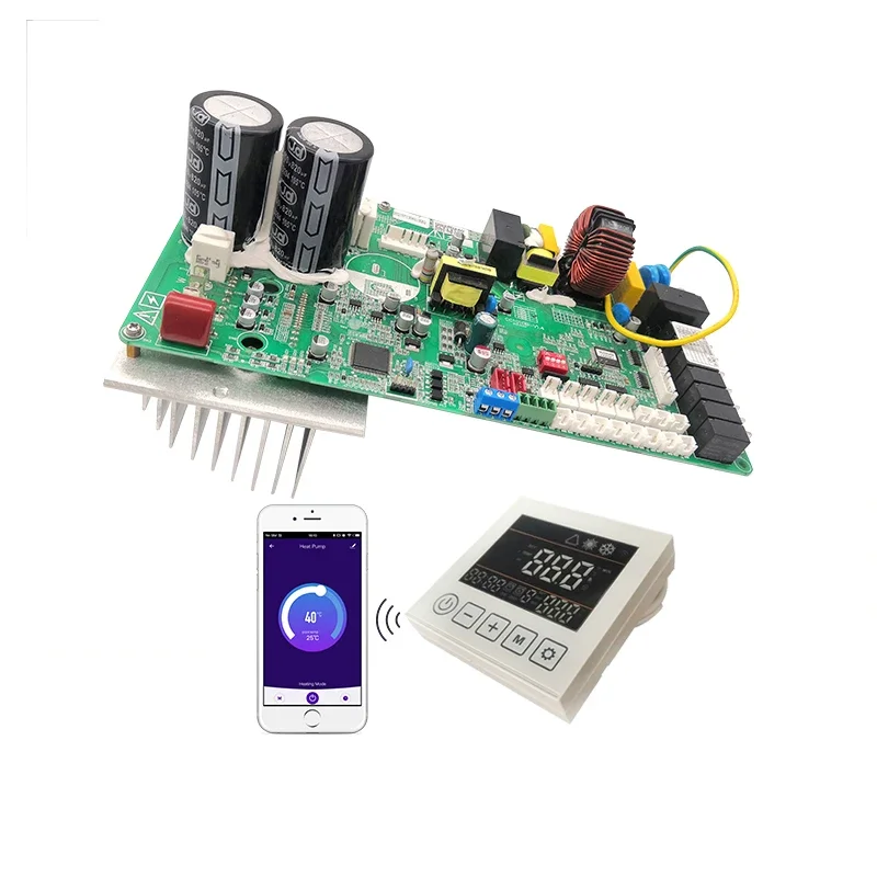 1.5kw 2.8kw Swimming Pool Chiller Inverter Heat Controller PCBA Circuit Board with LED Display