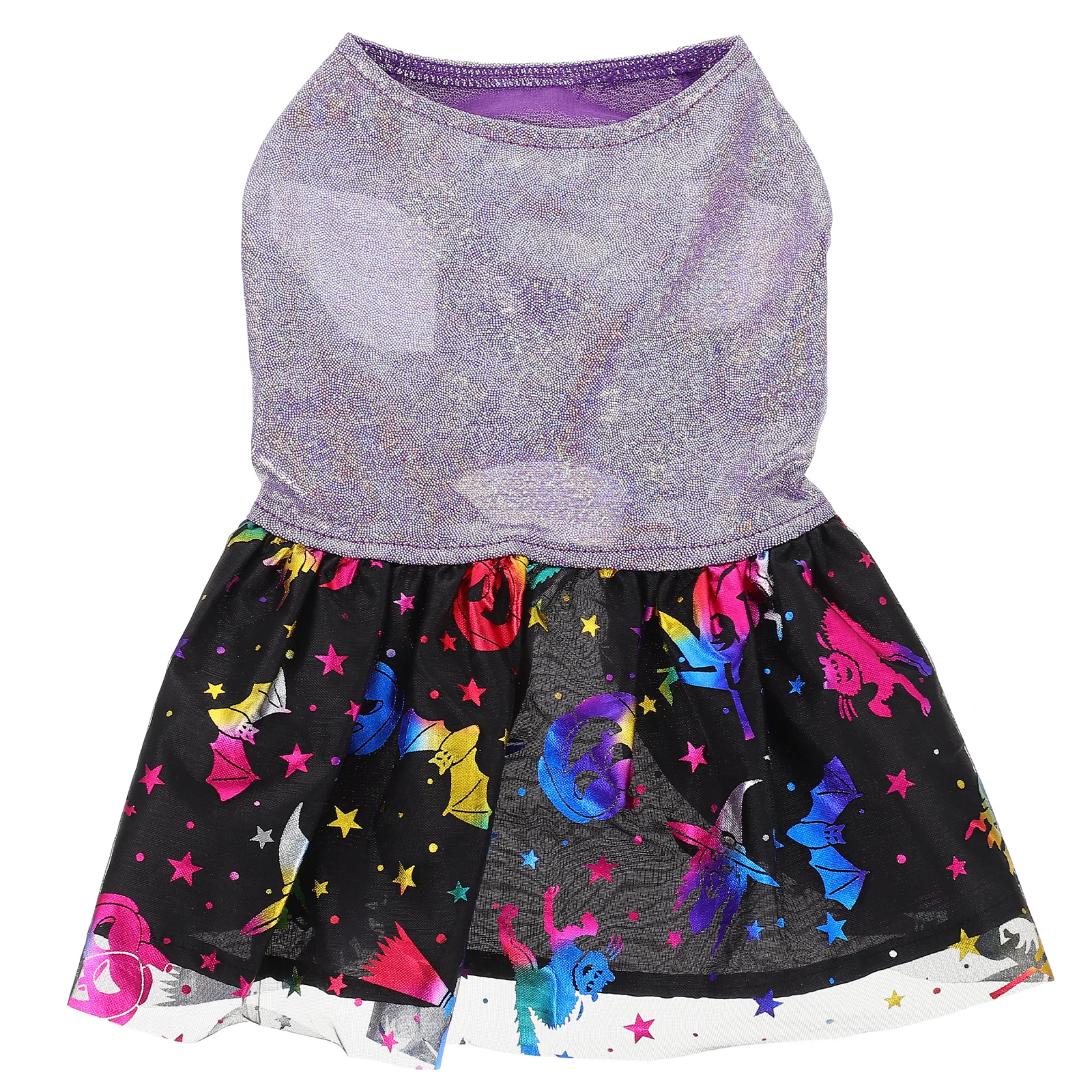 

Pet Dog Clothing Halloween for Dogs Comfortable Dress Spiderweb Printing Skirt Dog's Clothes Costume Reusable Polyester Party