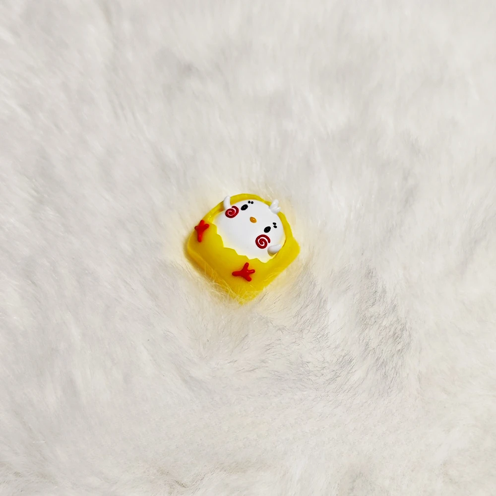 

Chicken Keycap Handmade Resin Epoxy Personality Creative Transparent Keycap Cross Mechanical Keyboard