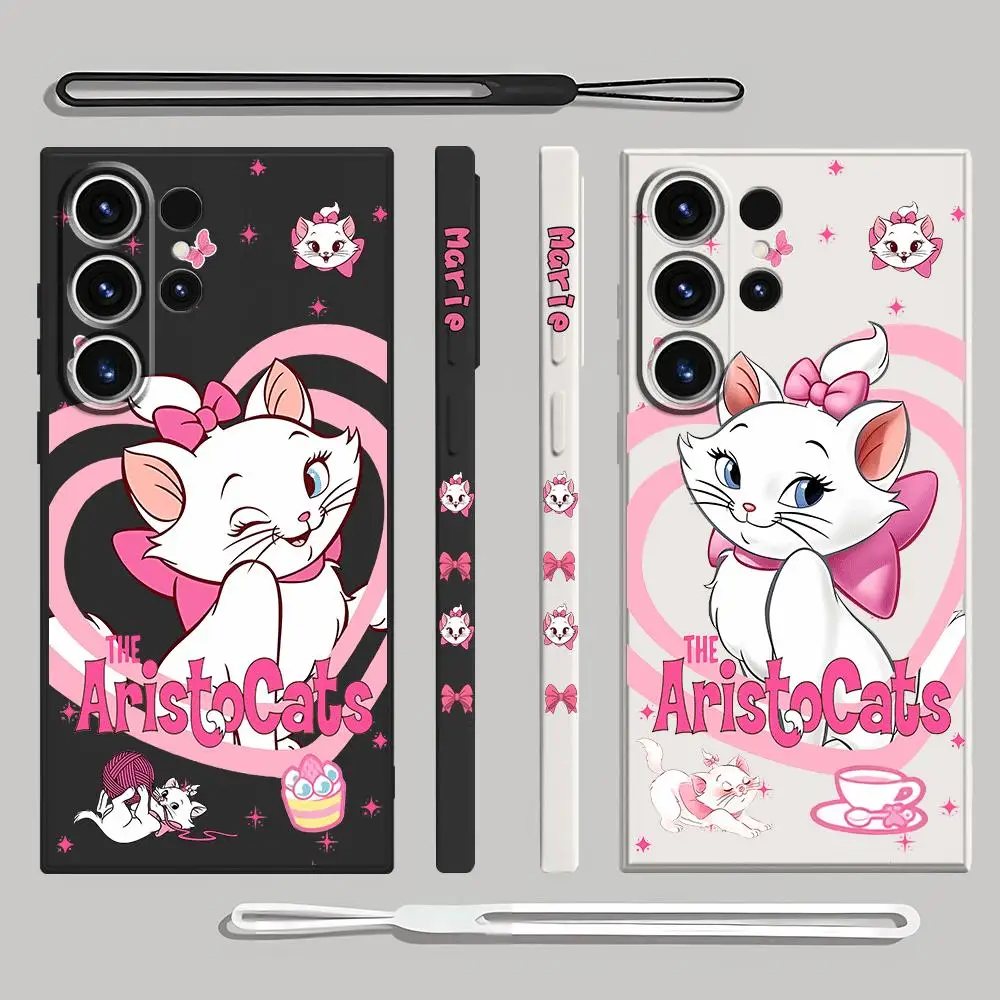 Custodia per telefono Disney pink Marie Cat per Samsung Galaxy S20 FE S21 S24 Ultra S22 Plus S23