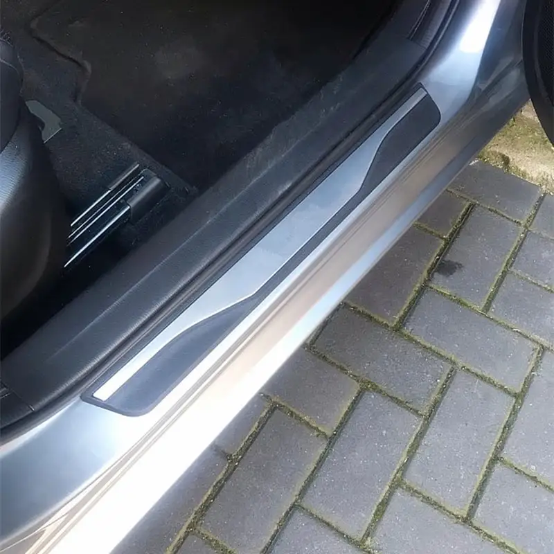 For Ford PUMA ST Line EcoBoost Hybrid 2019-2023 2024 2025 Car Door Sill Pedal Trim Chrome Kick Scuff Plate Protector Accessories