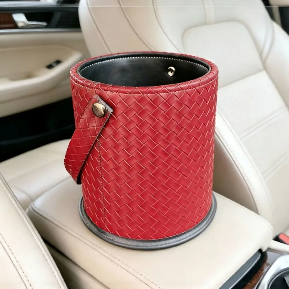 

Car Trash Can, Car Storage for Car Use, Portable Waterproof Braided Utility Bucket Adaptation Performance, Multifunctional