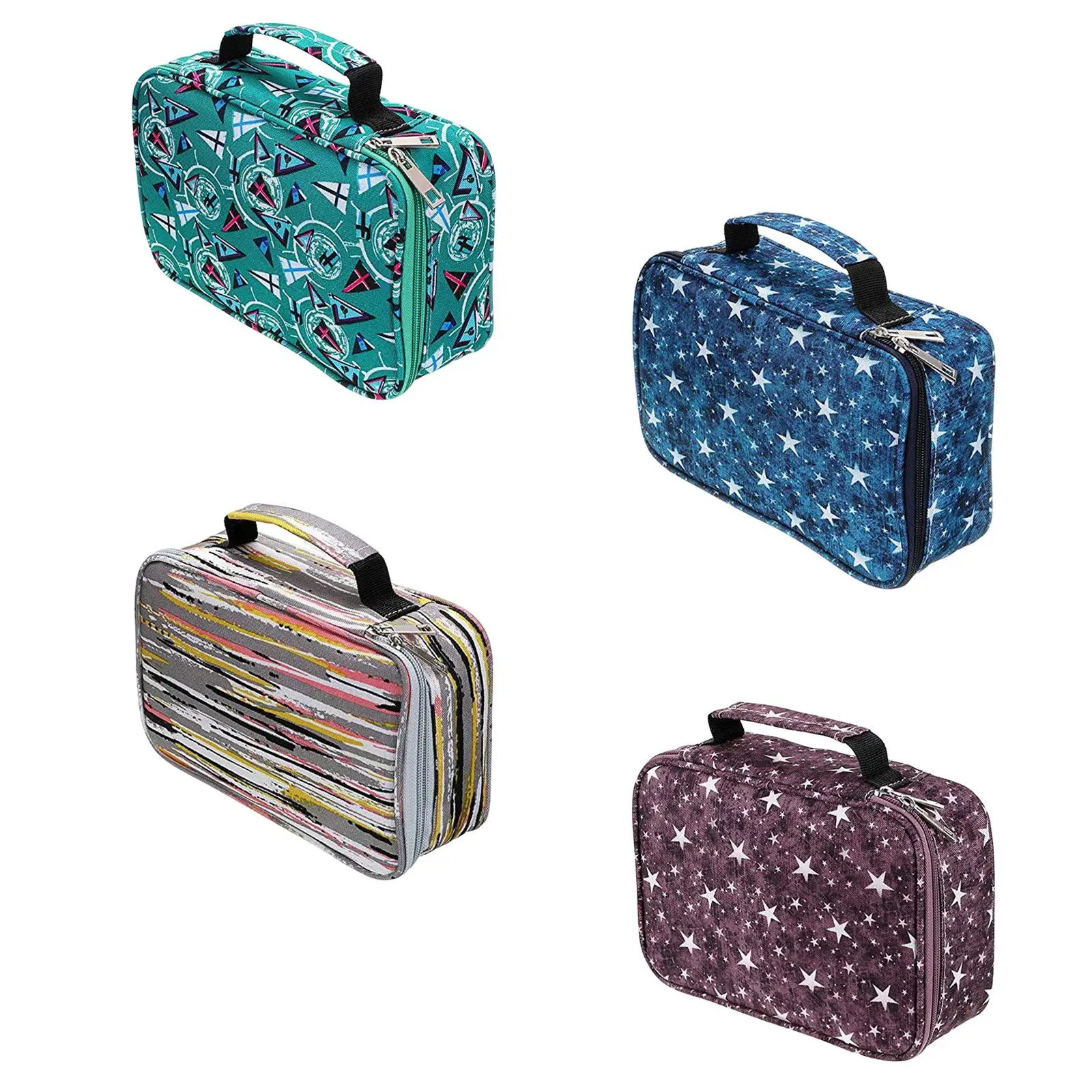 

Colored Pencil Case Holds 72 Pencils or 36 Gel Pens Stationery Pouch for School Supplies