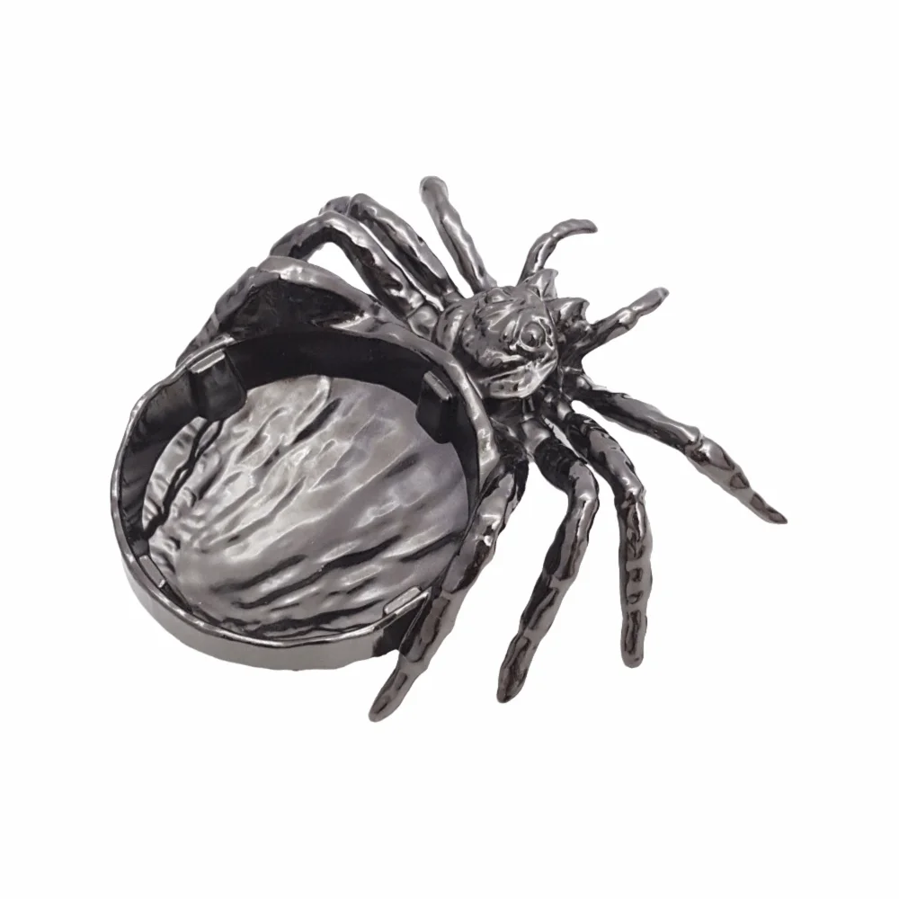 Vintage Spider Shaped Jewelry Tray Alloy Gothic Crystal Ball Stand Decoration Candle Holder Exquisite Aroma Holder Tray