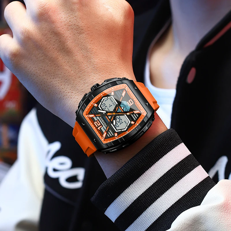 LIGE ผู้ชายดิจิตอลนาฬิกาทหาร 50 M กันน้ํานาฬิกาข้อมือ LED นาฬิกาควอตซ์กีฬานาฬิกาชายใหญ่นาฬิกาผู้ชาย relogios masculino
